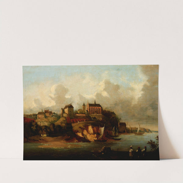 View of Sandomierz from the Vistula River by Józef Szermentowski