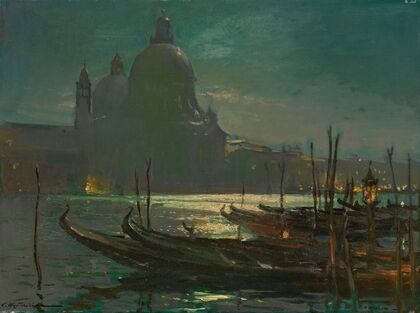View of Santa Maria della Salute at Night