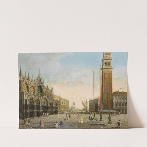 View of St. Mark&#039;s Square with the Piazzetta and San Giorgio Maggiore in the background by Giuseppe Bernardino Bison