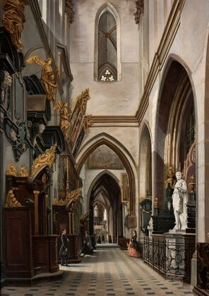 View of the aisle in the Wawel Cathedral