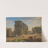 View Of The Campo Vaccino With The Arch Of Septimius Severus by Gaspar Van Wittel