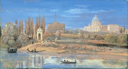 View of the Castel Sant’Angelo and the Vatican seen from Prati di Castello (1690 - 1710)