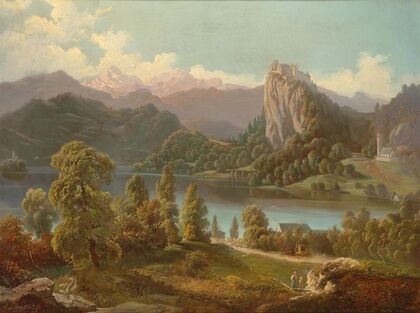 View Of The Castle And Island With St Mary’s Church On Lake Bled