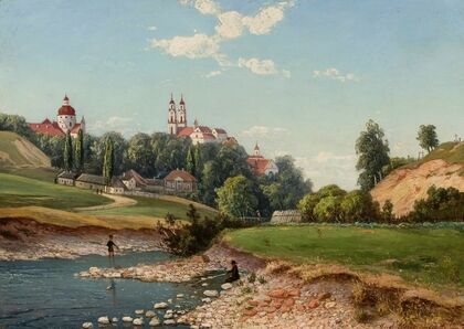 View of the church of Missionaries and Visitation Sisters in Vilnius