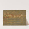 View of the city at waterside by Stanisław Chlebowski