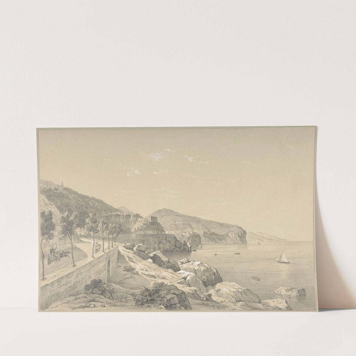 View of the Coast of Sorrento Near Vico by Carl Wilhelm Goetzloff