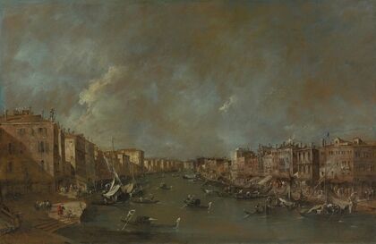 View of the Grand Canal from the Ponte di Rialto