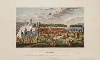 View of the Great Treaty Held at Prairie Du Chien, September 1825 (1835)