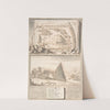 View of the Mons Testaceus (above) and the Pyramid of Cestius (below) by Jan Goeree