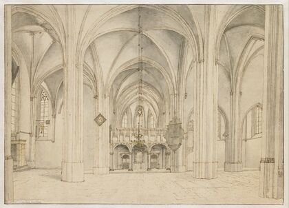View of the Nave and Choir of the Sint-Cunerakerk, Rhenen, Looking East