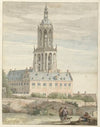 View of the Palace of Frederik V, Elector Palatine, and the Sint-Cunerakerk, Rhenen