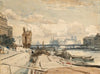 View of the Pont des Arts and Île de la Cité from the Quai du Louvre, Paris