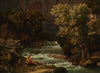 View Of The Ponte Lupo On The River Anio Near Tivoli, In The Foreground A Youth Playing The Lyre
