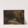 View Of The Ponte Lupo On The River Anio Near Tivoli, In The Foreground A Youth Playing The Lyre by Johann Christian Reinhart