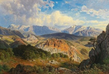 View of the Rax and Schneeberg mountains