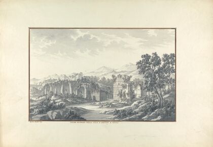 View of the Ruined Baths at Hadrian’s Villa at Tivoli
