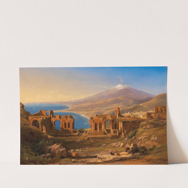 View of the Ruins of the Ancient Theatre of Taormina, Sicily by Karl Christian Sparmann