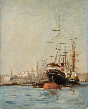 View of the seaport near Bursa (1878)