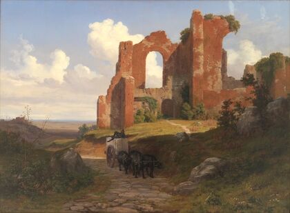 View of the Terme di Caracalla in Rome
