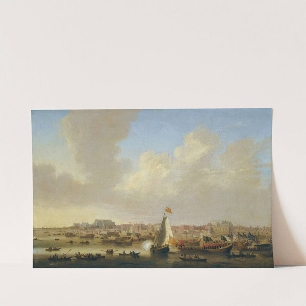 View Of The Thames At Westminster On Lord Mayor&#039;s Day by Thomas Wijck