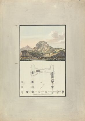 View of the Theater and Plan of the Ionic Temple at Sardis