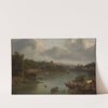View of the Tiber from the south – Ripa Grande by Isaac de Moucheron