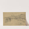 View of the town of Falmouth, Va., looking up stream (1862) by Edwin Forbes