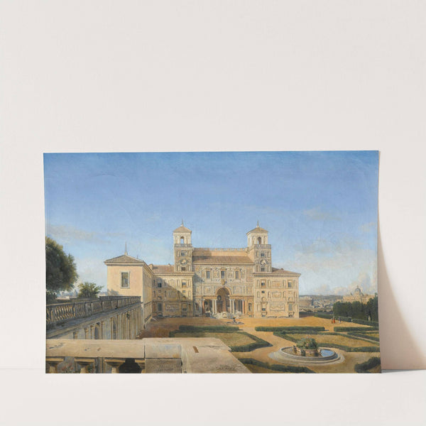 View of the Villa Medicis gardens, Rome by Alphonse-Henri Perin