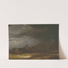 View of Uppsala. Landscape by Moonlight by Carl Johan Fahlcrantz  