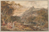 View of Vietri with Young Country Women Dancing for Shepherds in the Foreground