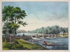 View on the Harlem River, N.Y. The High Bridge in the distance (1852)
