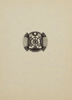 Vignet voor een huwelijks-annoncekaart (1925)