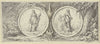 Vignette mit zwei Medaillons; Güte und Bosheit, ca. 1775