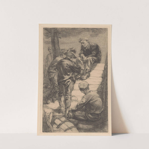 Vijf arbeiders by Johannes Josephus Aarts