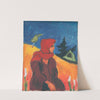 Village Girl in a Red Scarf by Zolo Palugyay