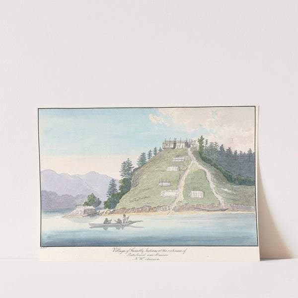 Village of Friendly Indians at the Entrance of Buter Canal near Hanover by Charles Hamilton Smith