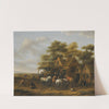 Village Scene With Numerous Figures, Horses And Chickens by Barent Gael