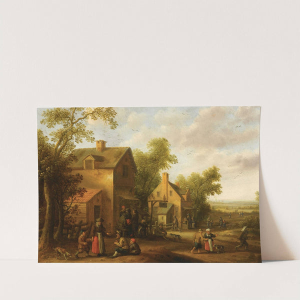 Village Scene With Peasants by Joost Cornelisz Droochsloot