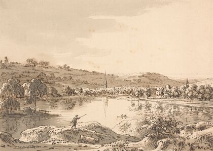 Village Seen from Across a Lake