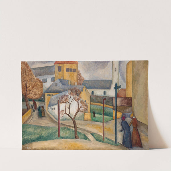 Village Street (Sometimes) Winter by Dora Bromberger