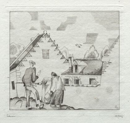 Villagers, Chatting (1924)