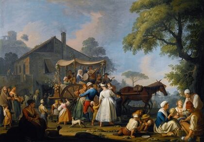 Villagers Preparing To Depart For The Festival Of The Madonna Dell’arco