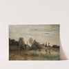 Ville d&#039;Avray, vachère à l&#039;étang by Jean-Baptiste-Camille Corot