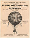 Ville de Saint-Denis. Fête du Landy. Dimanche 11 juin 1876. Ascension du ballon Siège de Paris (1876)