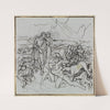 Virgil beschwichtigt Cerberus (Dante Inferno, Canto 6, V 13) by Joseph Anton Koch