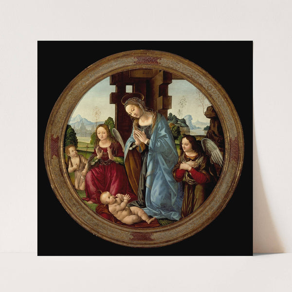 Virgin Adoring the Christ Child with St. John the Baptist and Two Angels by Tommaso Bona