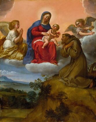 Virgin and Child Adored by Saint Francis (c. 1606)