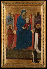 Virgin and Child Enthroned with Saints Peter, Paul, John the Baptist, and Dominic and a Dominican Supplicant