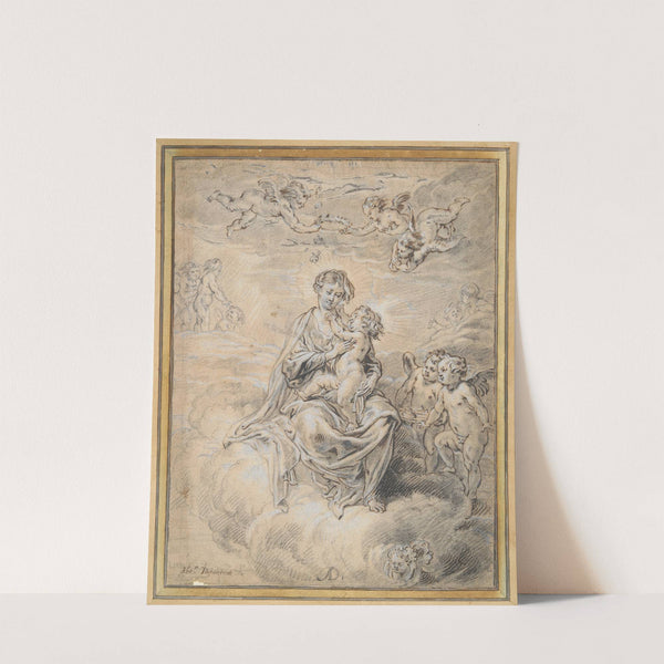 Virgin and Child in Heaven, with Putti by Abraham van Diepenbeeck