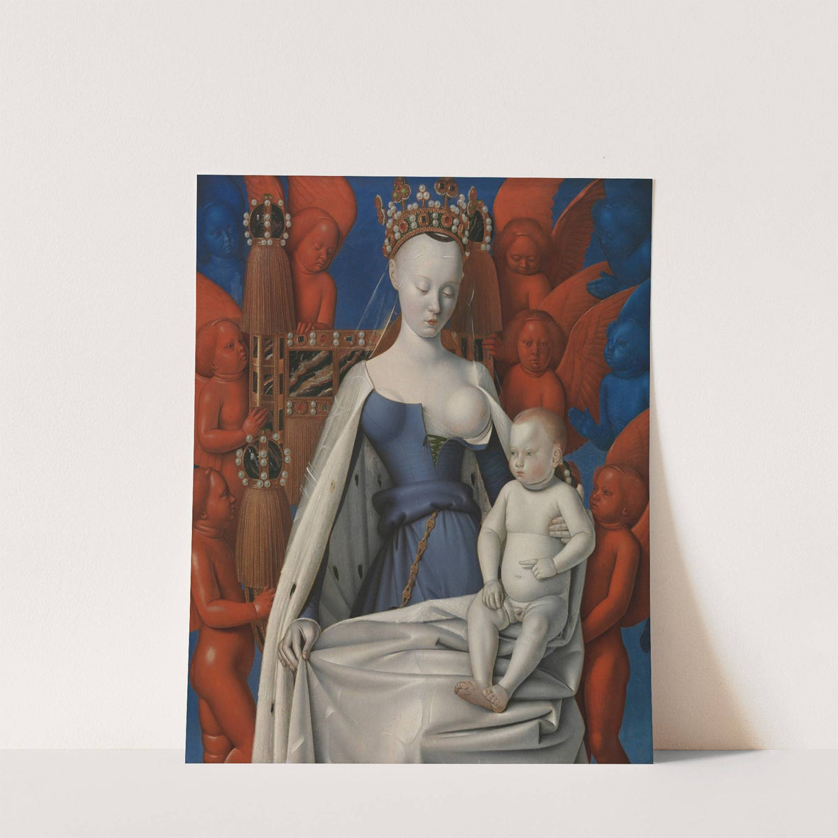 Virgin and Child Surrounded by Angels by Jean Fouquet
